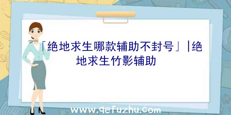 「绝地求生哪款辅助不封号」|绝地求生竹影辅助